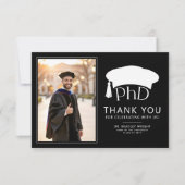 Custom PhD Doctoral Hat Doctoral Degree Graduation Dankeskarte (Vorderseite)