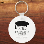Custom PhD Doctoral Hat Doctoral Degree Graduation Schlüsselanhänger (Vorderseite)