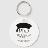 Custom PhD Doctoral Hat Doctoral Degree Graduation Schlüsselanhänger (Rückseite)