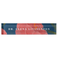 Custom PhD Graduate Gift Floral Namplate