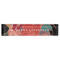 Custom PhD Graduate Gift Floral Namplate