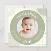Custom Photo 1st Birthday - Personalized Magnetic  Magneteinladung (Vorderseite)