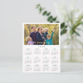 Custom Photo 2026 Calendar Christmas New Years Feiertagspostkarte (Stehend Vorderseite)