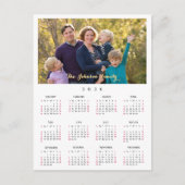 Custom Photo 2026 Calendar Christmas New Years Feiertagspostkarte (Vorderseite)