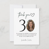 Custom Photo 30th Birthday Thank You Card Dankeskarte (Vorderseite)