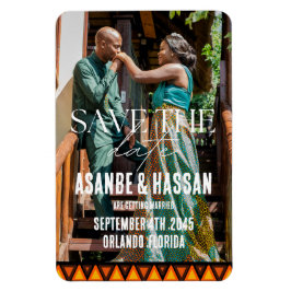 Custom Photo African Ethnic Wedding Save the Date  Magnet