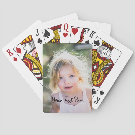 Custom Photo and Handwritten Text Spielkarten (Rückseite)