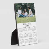 Custom Photo and Name 2026 Calendar Desktop Fotoplatte (Seite)