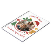 Custom Photo and Name Christmas Gift For Cat Lover Notizblock (Linke Seite)