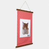 Custom Photo and Name Japanese Scroll Wandteppich Mit Holzrahmen (Gewinkelt)