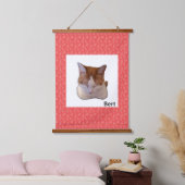 Custom Photo and Name Japanese Scroll Wandteppich Mit Holzrahmen (Schlafzimmer)