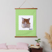 Custom Photo and Name Japanese Scroll Wandteppich Mit Holzrahmen (Schlafzimmer)