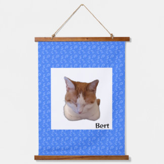 Custom Photo and Name Japanese Scroll Wandteppich Mit Holzrahmen