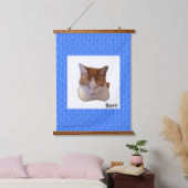 Custom Photo and Name Japanese Scroll Wandteppich Mit Holzrahmen (Schlafzimmer)