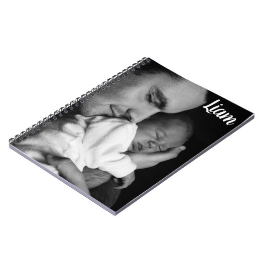 Custom photo and name notebook personalized notizblock (Linke Seite)