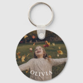 Custom Photo and Name Personalized Child Schlüsselanhänger (Vorderseite)