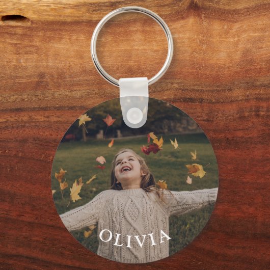 Custom Photo and Name Personalized Child Schlüsselanhänger (Vorderseite)