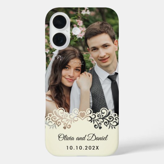 Custom Photo and Personalized Wedding Gift Case-Mate iPhone Hülle (Rückseite)