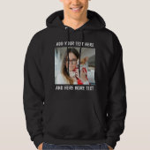 Custom Photo and Text Hoodie (Vorderseite)