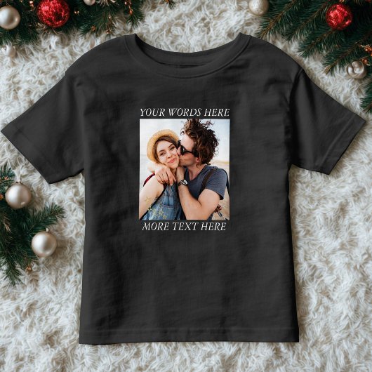 Custom Photo and Text Kleinkind T-shirt
