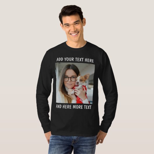 Custom Photo and Text Longsleeve T-Shirt (Vorne ganz)