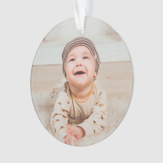 Custom photo and text ornament (Vorderseite)