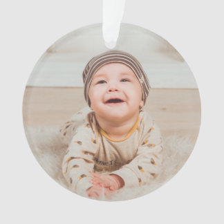 Custom photo and text ornament