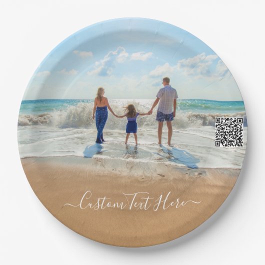 Custom Photo and Text Paper Plates - Your Family Pappteller (Vorderseite)