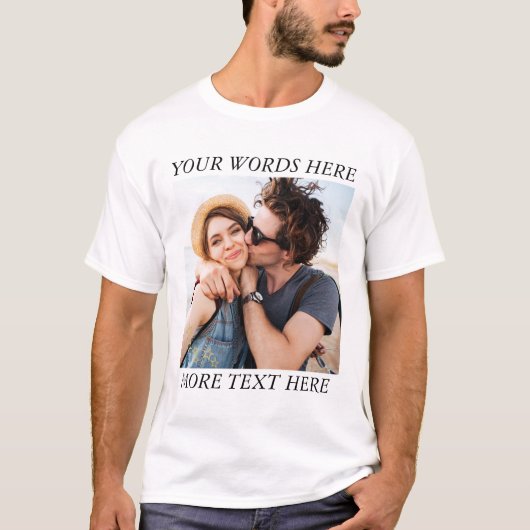 Custom Photo and Text T-Shirt (Vorderseite)