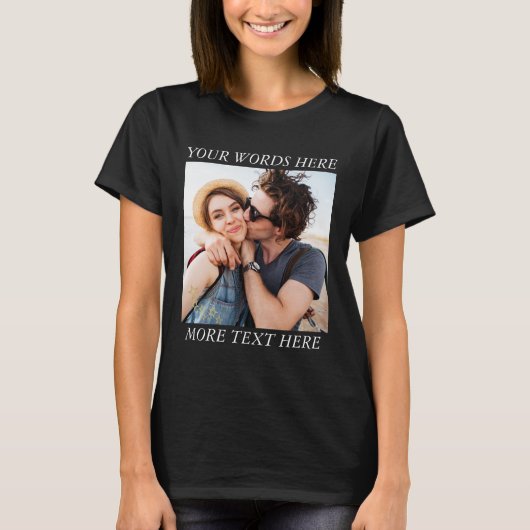 Custom Photo and Text T-Shirt (Vorderseite)