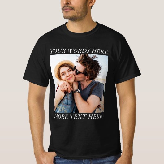 Custom Photo and Text T-Shirt (Vorderseite)
