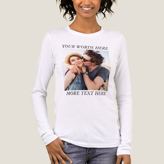 Custom Photo and Text Tri-Blend Shirt (Vorderseite)