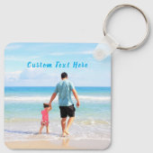 Custom Photo and Text - Your Own Design - With DAD Schlüsselanhänger (Rückseite)