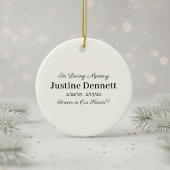 Custom Photo Angel Wings Memorial Keepsake Gift  Keramik Ornament