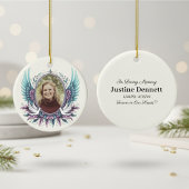 Custom Photo Angel Wings Memorial Keepsake Gift  Keramik Ornament