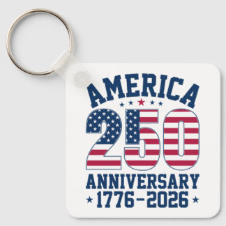Custom Photo (Back) Bold Simple America 250 Years Schlüsselanhänger
