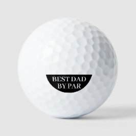 Custom Photo Best Dad By Par Black White Golfball