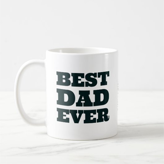 Custom Photo Best Dad Ever Personalized Gift Kaffeetasse (Links)