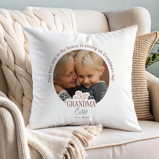 Custom Photo Best Grandma Ever Kissen (Von Creator hochgeladen)