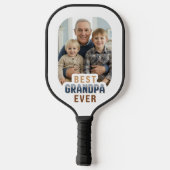 Custom Photo Best Grandpa Ever Pickleball Schläger (Rückseite)