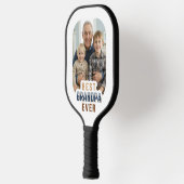 Custom Photo Best Grandpa Ever Pickleball Schläger (Links)