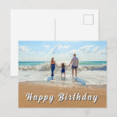 Custom Photo Birthday Card Postkarte (Vorne/Hinten)