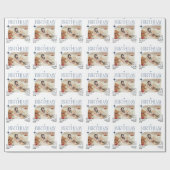 Custom Photo Birthday Gift Wrap for Adults & Teens Geschenkpapier (Flach)