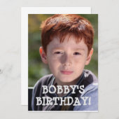 CUSTOM PHOTO BIRTHDAY PARTY INVITATIONS EINLADUNG (Vorne/Hinten)