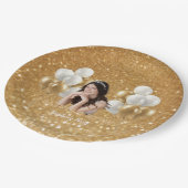 Custom Photo Birthday Set of 8 Paper Plates Pappteller (Schrägansicht)