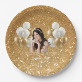 Custom Photo Birthday Set of 8 Paper Plates Pappteller