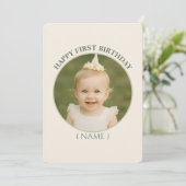 Custom Photo Birthday Sticker -Personal Invitation Einladung (Stehend Vorderseite)