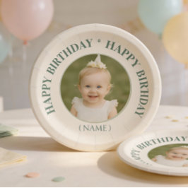 Custom Photo Birthday Sticker -Personal Invitation Pappteller