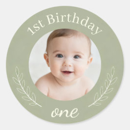 Custom Photo Birthday Sticker - Personalized Happy