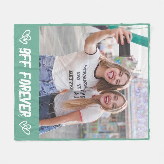 Custom Photo Blanket for Friends Keepsake Gift Fleecedecke (Vorderseite (Horizontal))